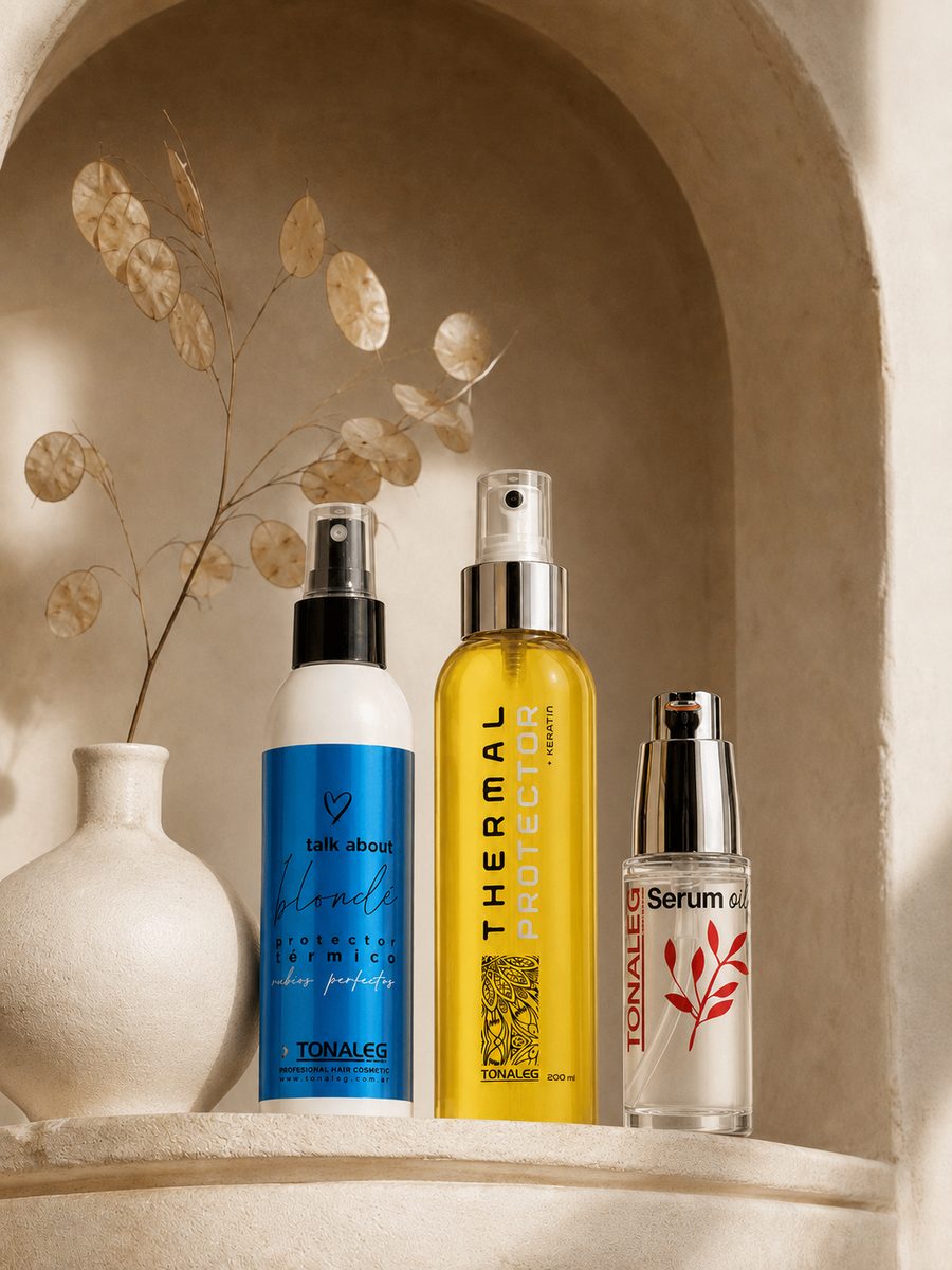 Protector térmico Blondé, Thermal Protector y Serum Oil de Tonaleg